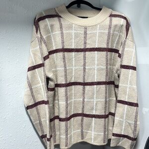 FORTUNE AND IVEY BRANWYN LONG SLEEVE SWEATER TAUPE - XL